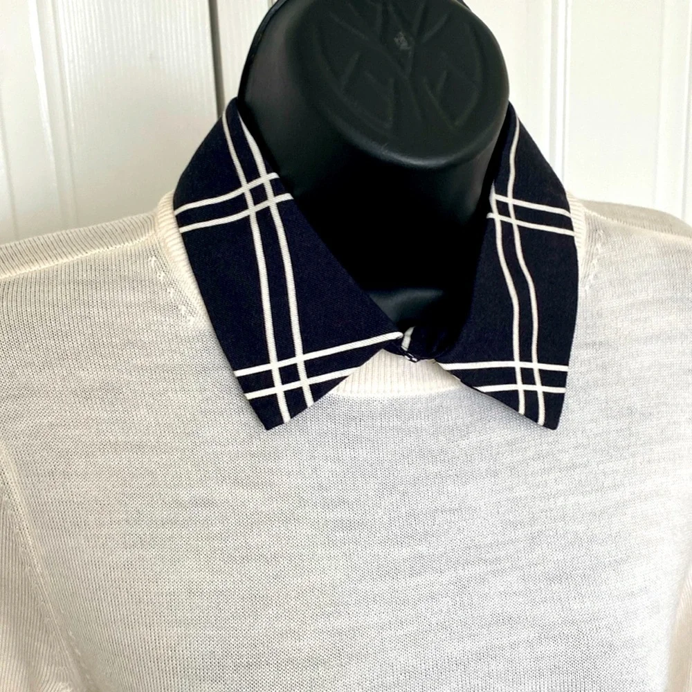 Alice + Olivia Porla Collared Wool Sweater Top Size Small NWT - Picture 3 of 8